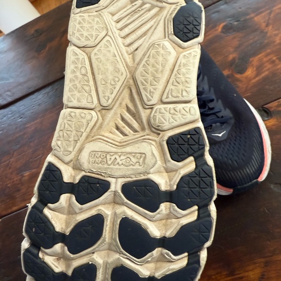 Hoka One One Blue and White Athletic Shoes - Picture 2 of 4